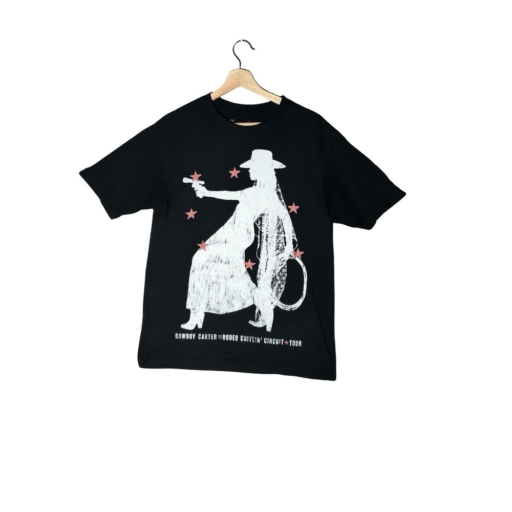 Beyonce Cowboy Carter Rodeo Chitlin Circuit Tour T-Shirt London Black Medium